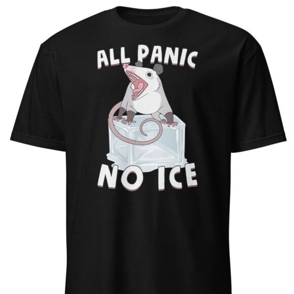 Unbranded Tops - Opossum Says No ICE T-Shirt | Sarcastic Protest Meme